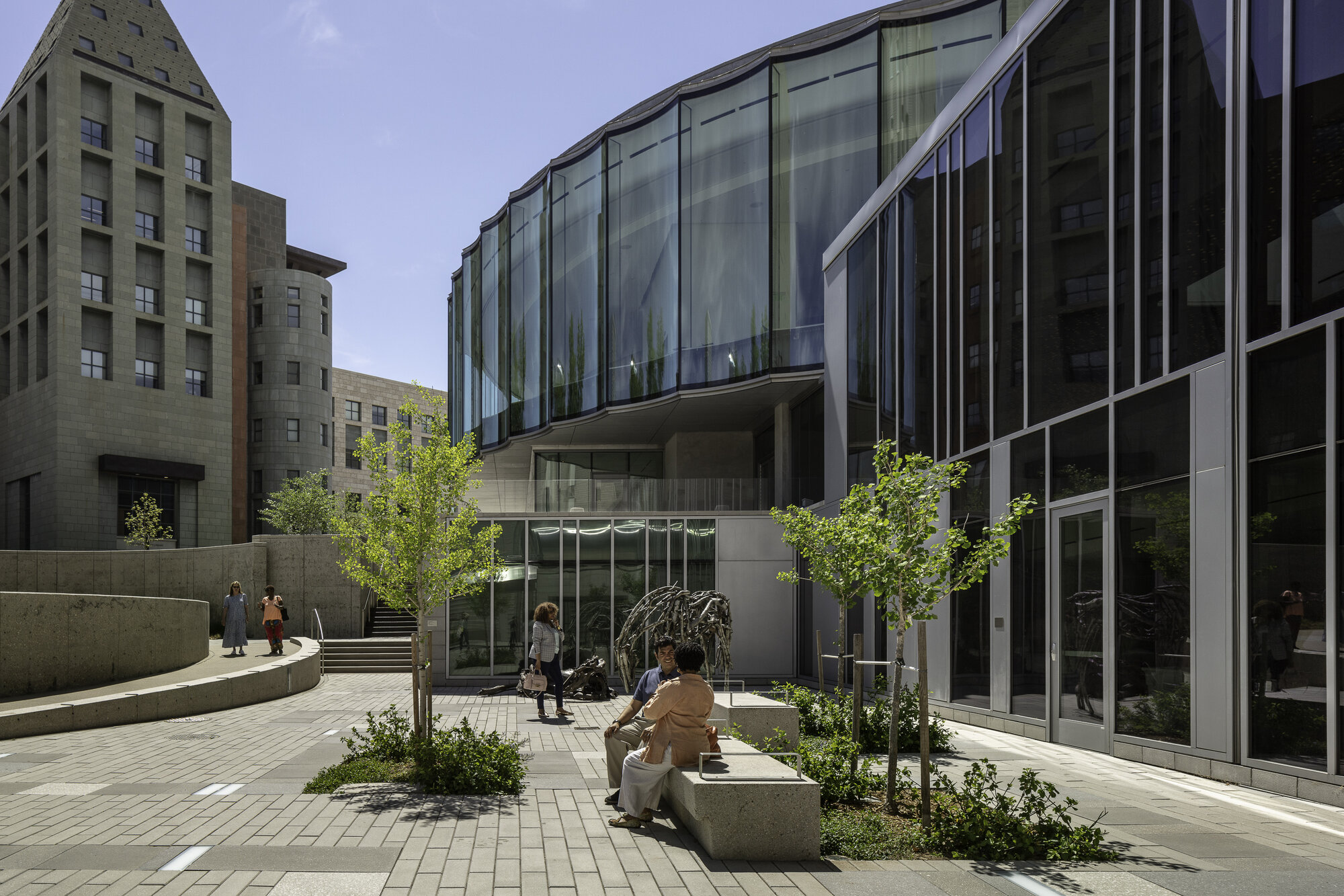 Exterior view of the Denver Art Museum's Hamilton Building glass facade