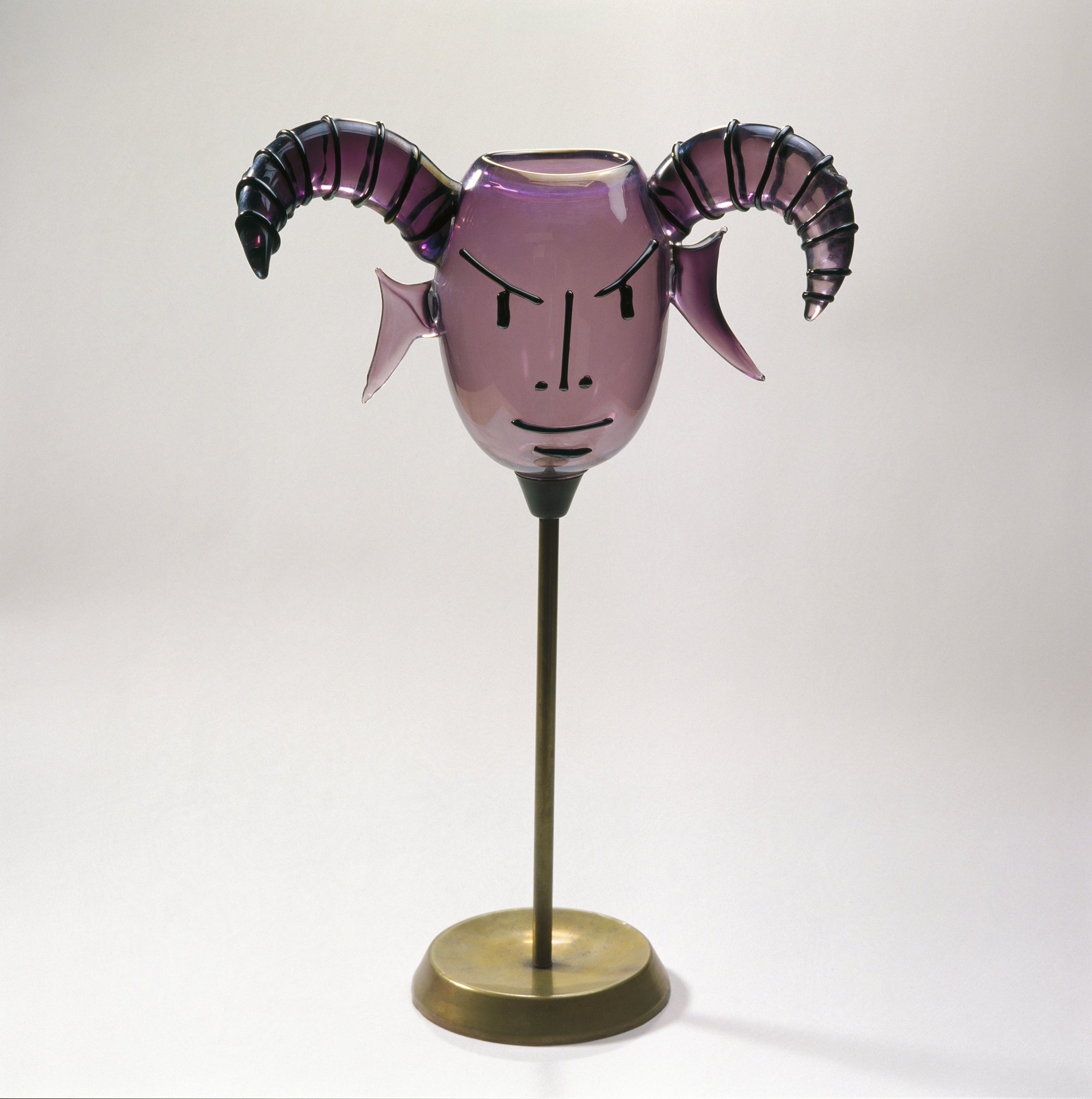 Jean Cocteau, Billy Goat (or Lucifer), 1962, amethyst blown glass with black details