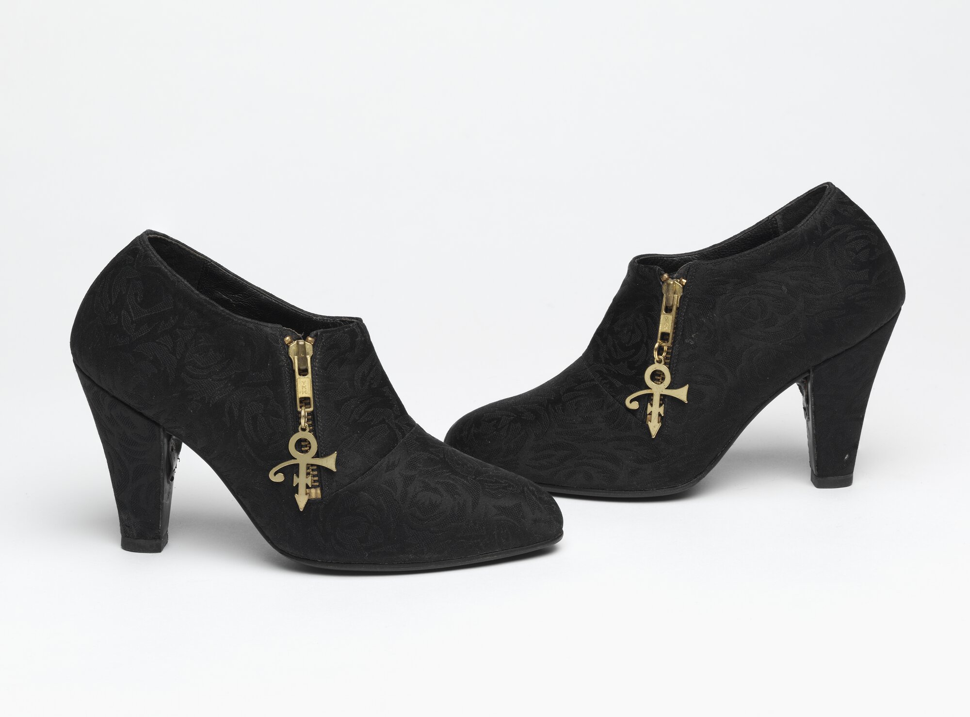 Shoes worn by Prince, on view in DIVA at the Denver Art Museum