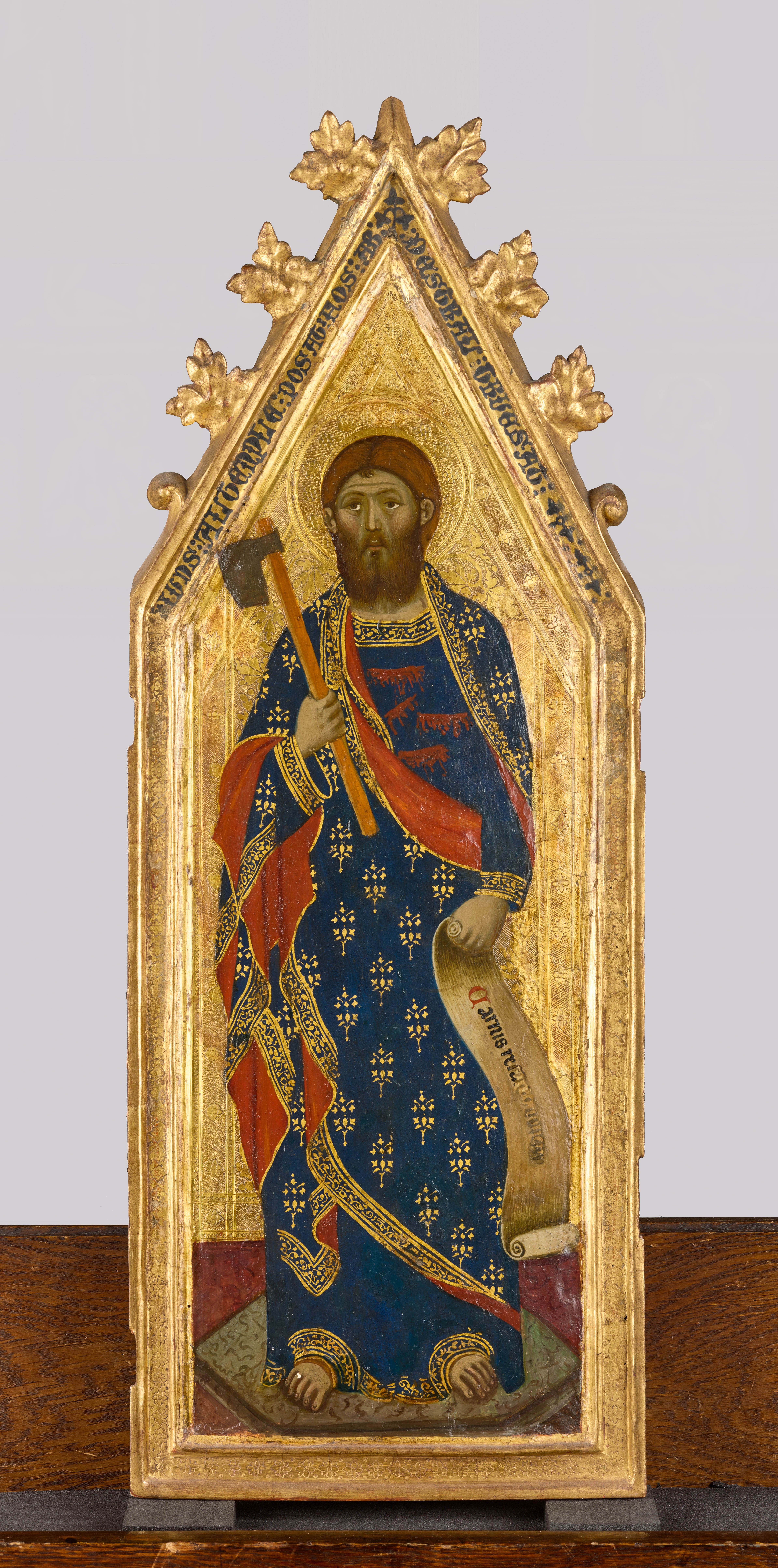 Saint Jude Ramon Destorrents and workshop Tempera and gold leaf on panel, 76.5 × 28.5 cm (each) c. 1355–60 Lille, Palais de Beaux-Arts