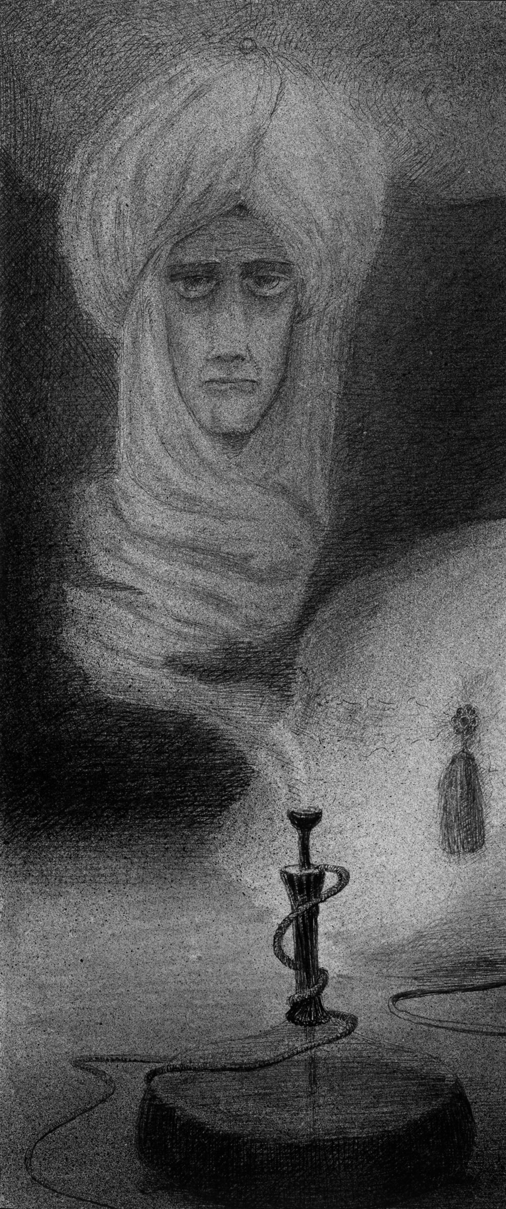 Alfred Kubin, Aladdin, ca. 1902, brush and ink drawing