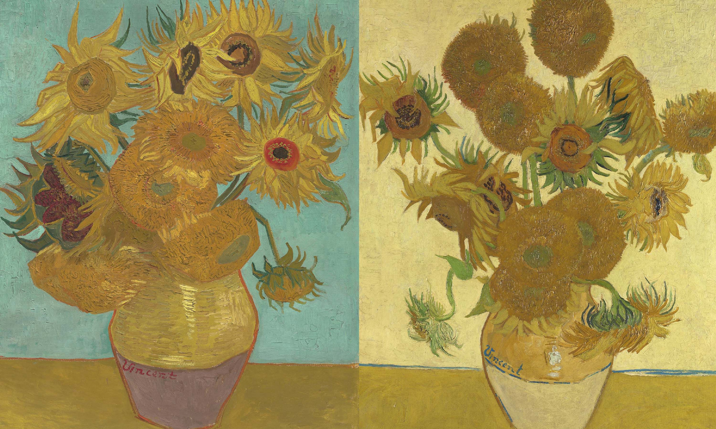Van Gogh’s Sunflowers: A Symphony in Blue and Yellow building