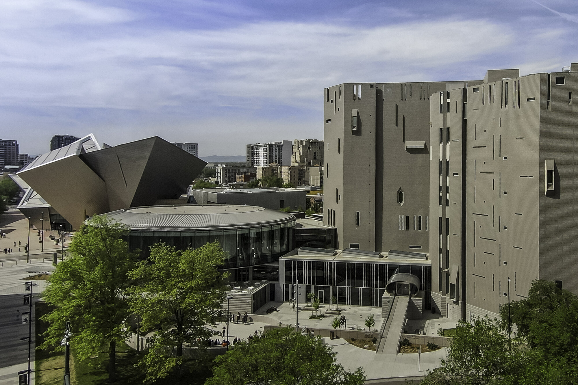 Exterior view of the Denver Art Museum campus