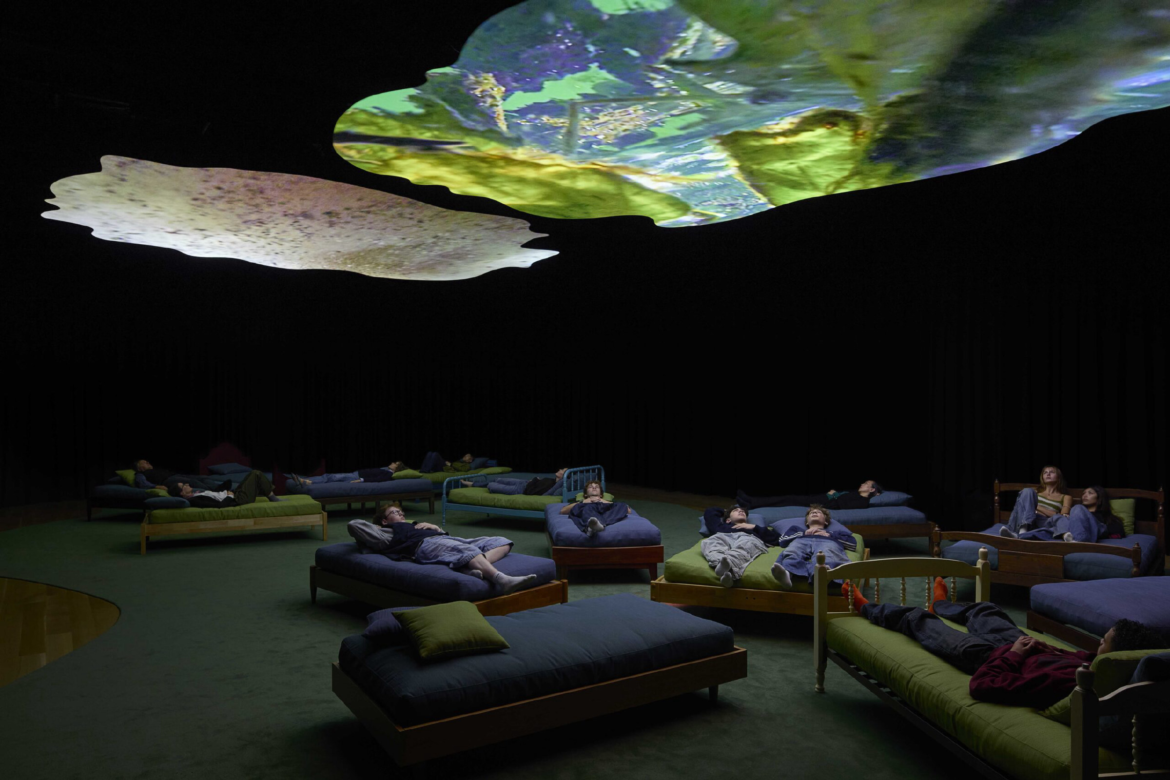 View of 4th Floor To Mildness by Pipilotti Rist in the Crumpacker Center of the Portland Art Museum