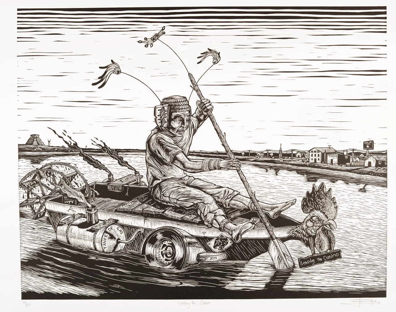 Exhibition image for Leading the Camino: Latinx Art by Juan de Dios Mora and Consuelo Jimenez Underwood
