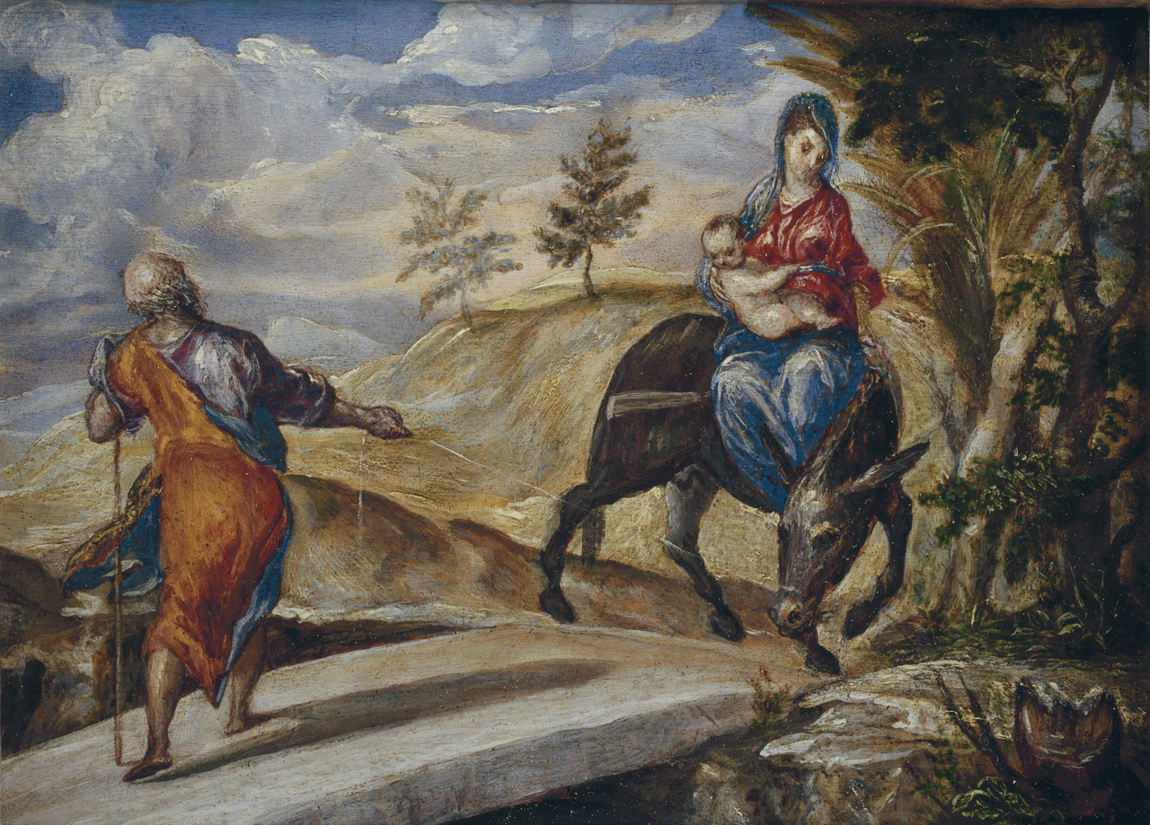 The Flight into Egypt El Greco Oil on pine panel c. 1570 Acquired by the State and assigned to the Museo Nacional del Prado, 2001