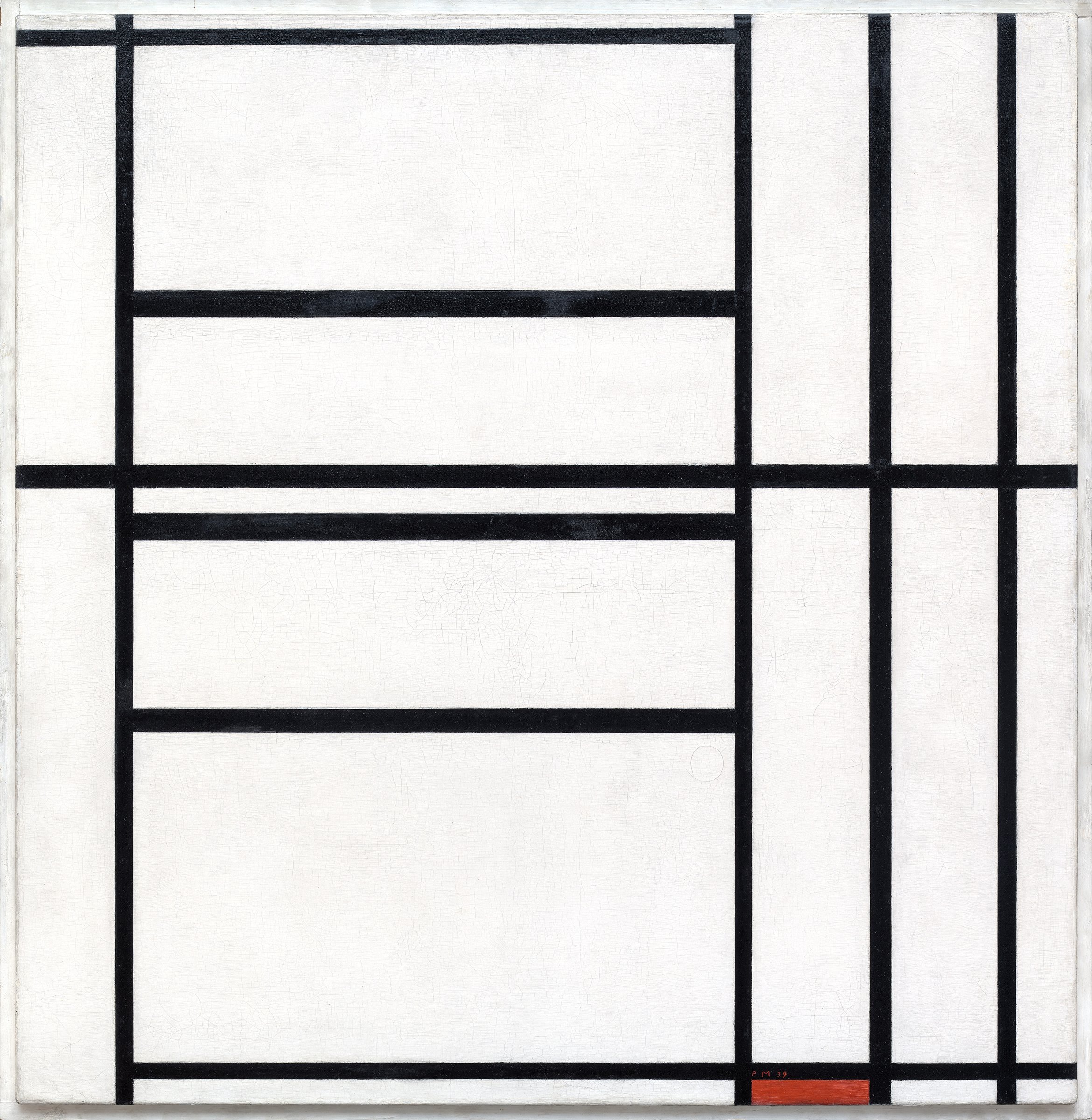 Piet Mondrian, Composition No. 1 with Grey and Red 1938 / Composition with Red 1939