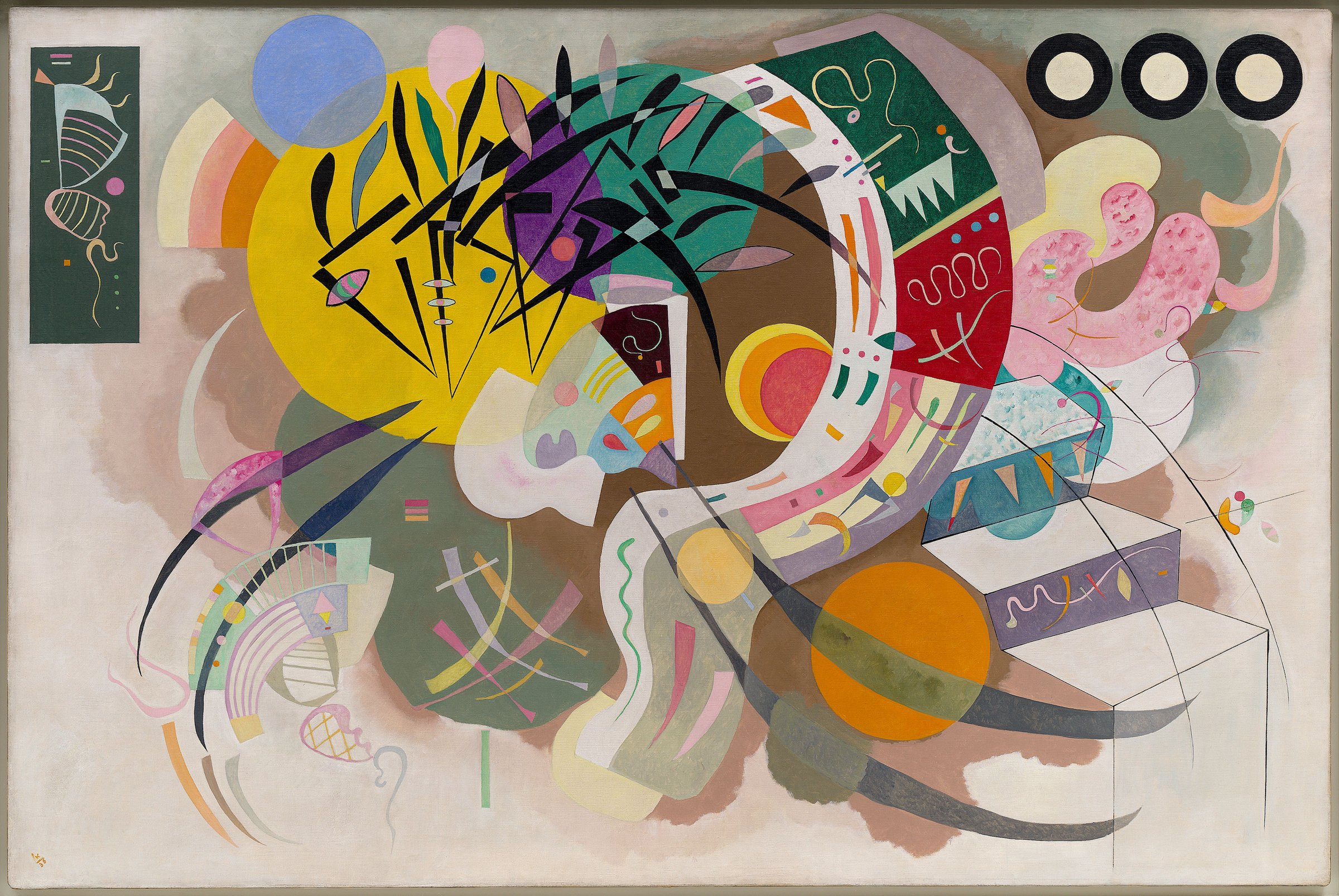 Vasily Kandinsky, Dominant Curve, 1936, abstract painting